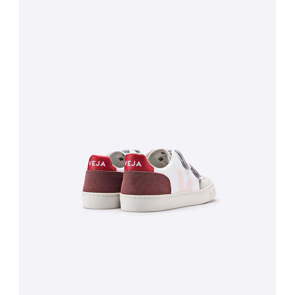 White Kids' Veja V-12 LEATHER Sneakers | AU 873BEX